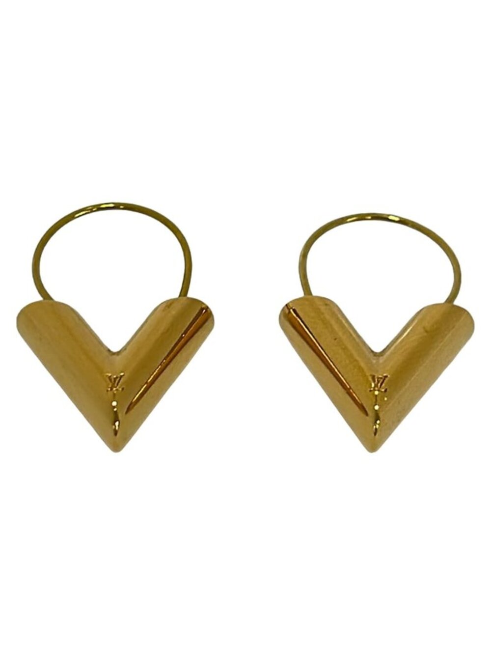 Louis Vuitton Earrings Hoop Essential V Gold
